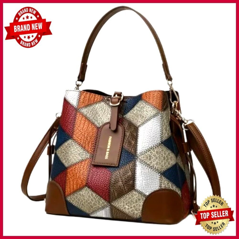 Retro Hobo Handbag with Adjustable Straps, Multiple Pockets, Fits iPad Mini